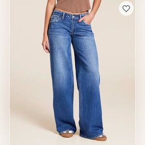NWT VERVET by Flying Monkey V-Front Wide Leg Jeans WOMEN 30 Buckle New 90s Y2K
